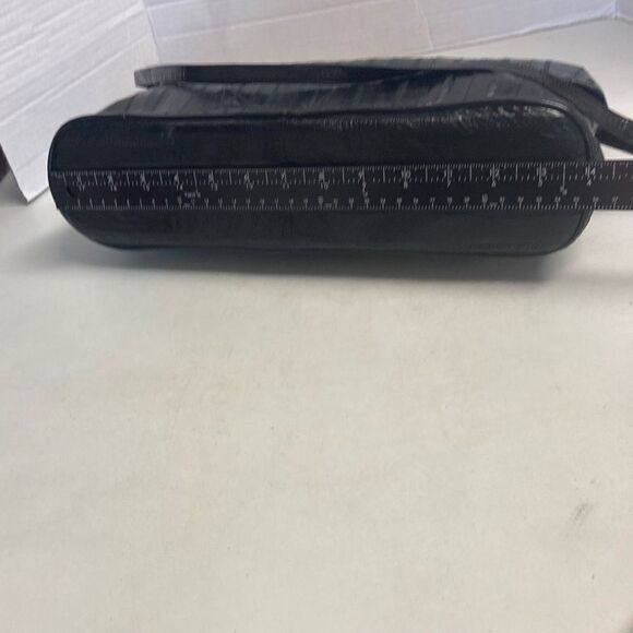 LUV. U.S.A.Women’s Genuine Eel Skin Crossbody Handbag 9.5X3.5X14 Black - Picture 6 of 12